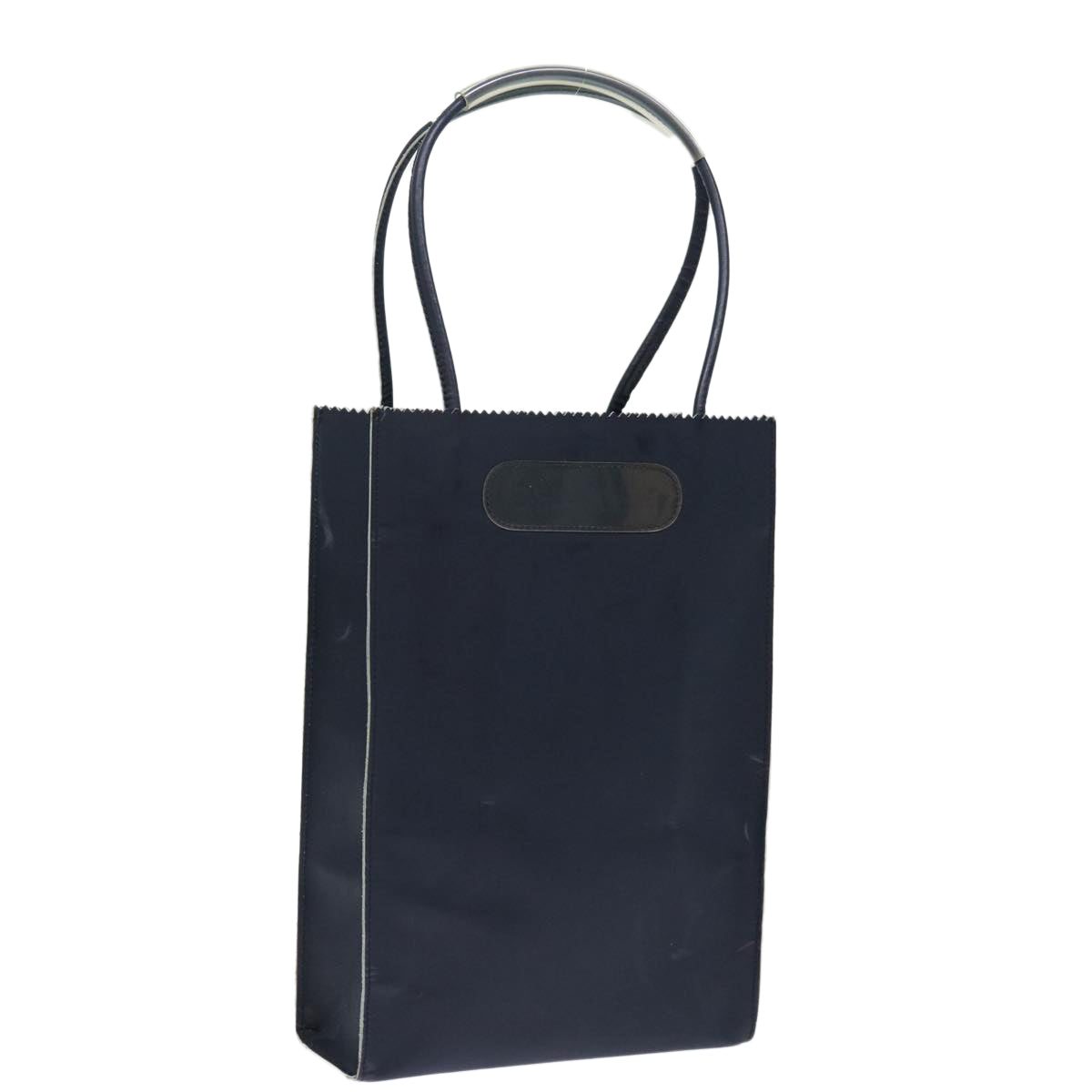 CHANEL Hand Bag Enamel Navy CC 71573