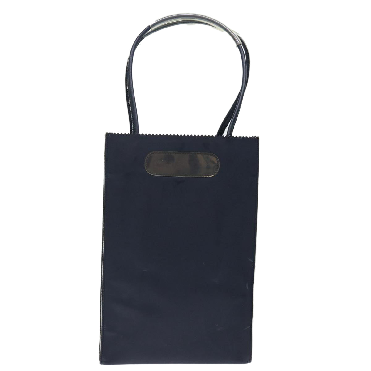 CHANEL Hand Bag Enamel Navy CC 71573