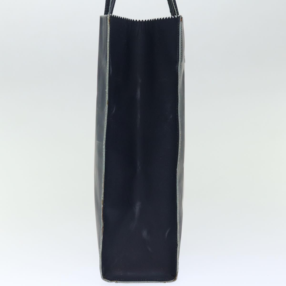 CHANEL Hand Bag Enamel Navy CC 71573