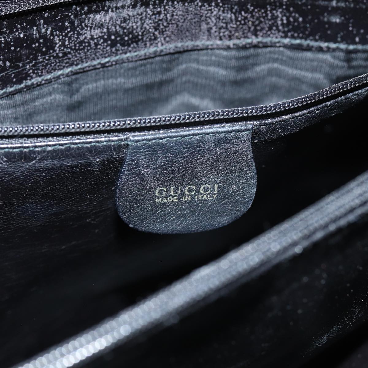 GUCCI Bamboo Shoulder Bag Leather 2way Black 71587
