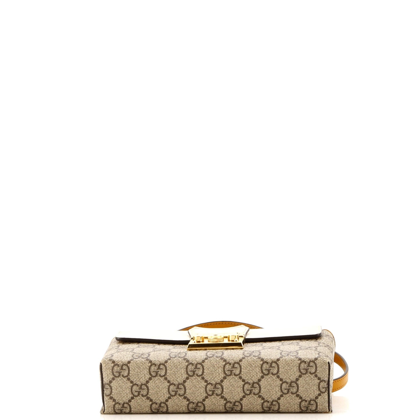 Padlock Top Handle Bag GG Coated Canvas and Leather Mini