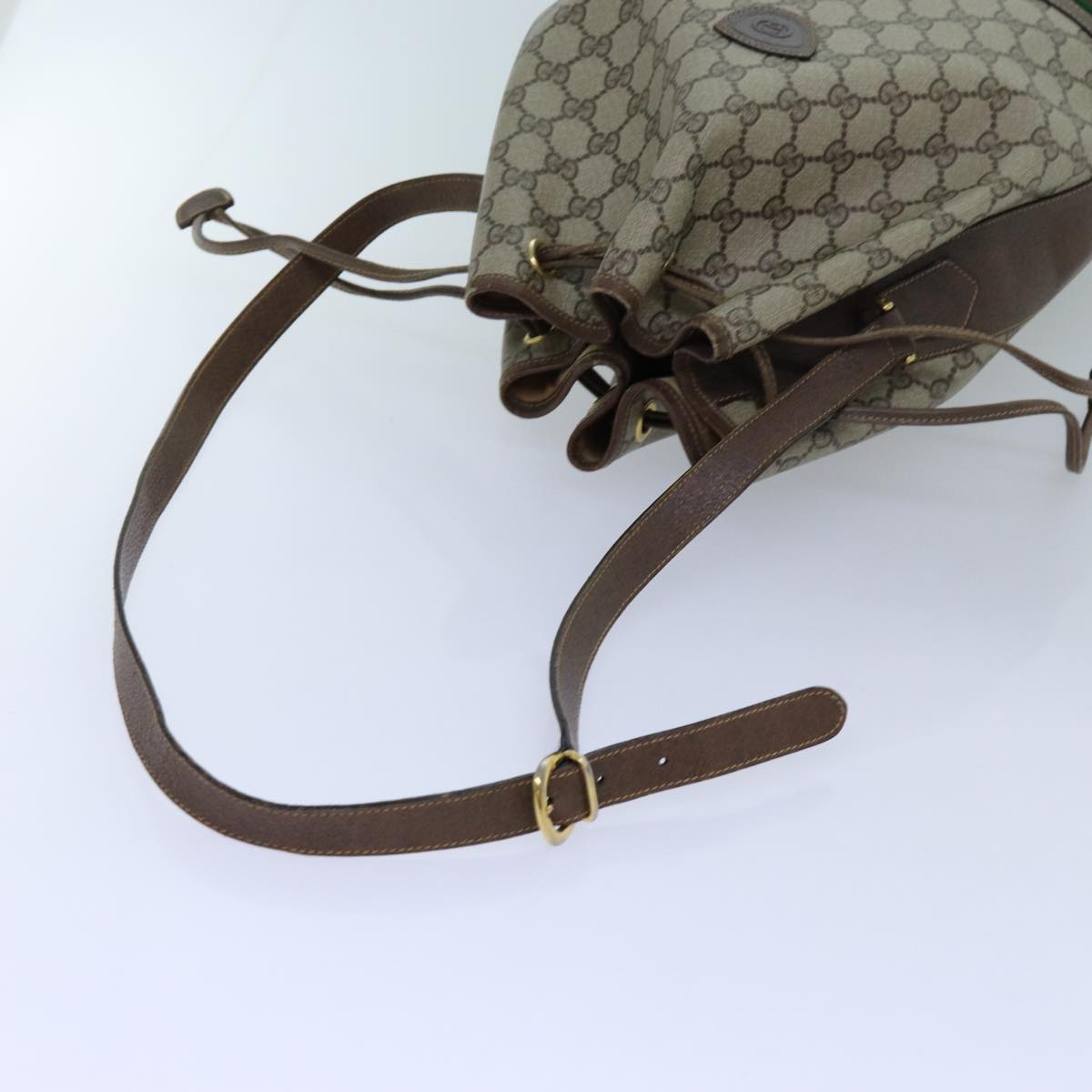 GUCCI GG Supreme Web Sherry Line Shoulder Bag PVC Beige 001 084 0850 71782