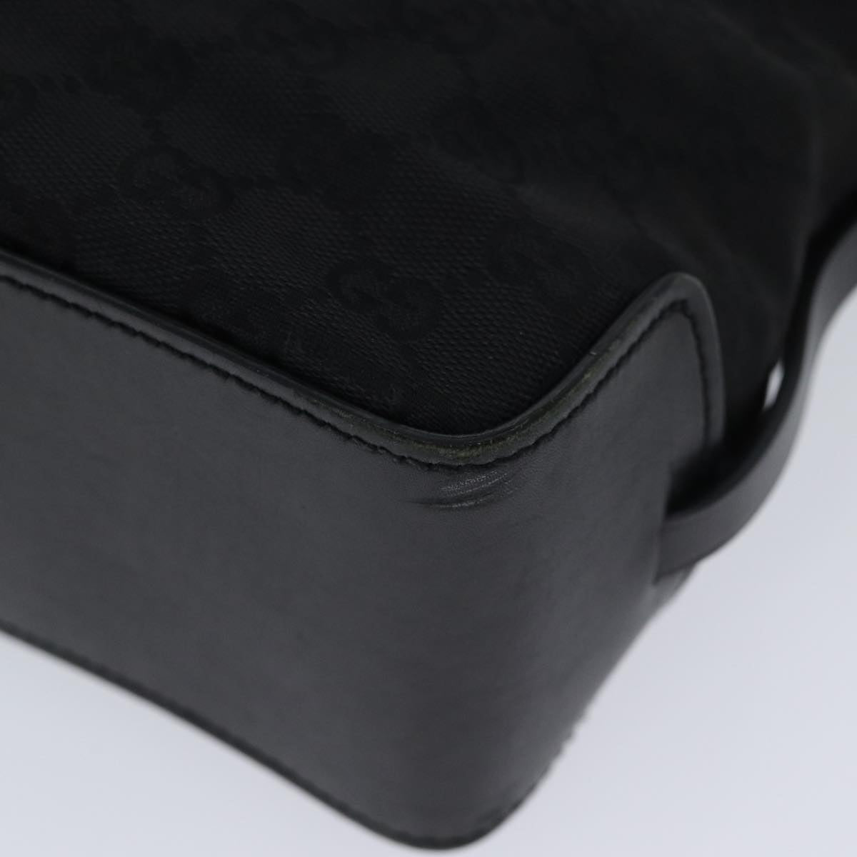 GUCCI GG Canvas Hand Bag Black 107757 71784