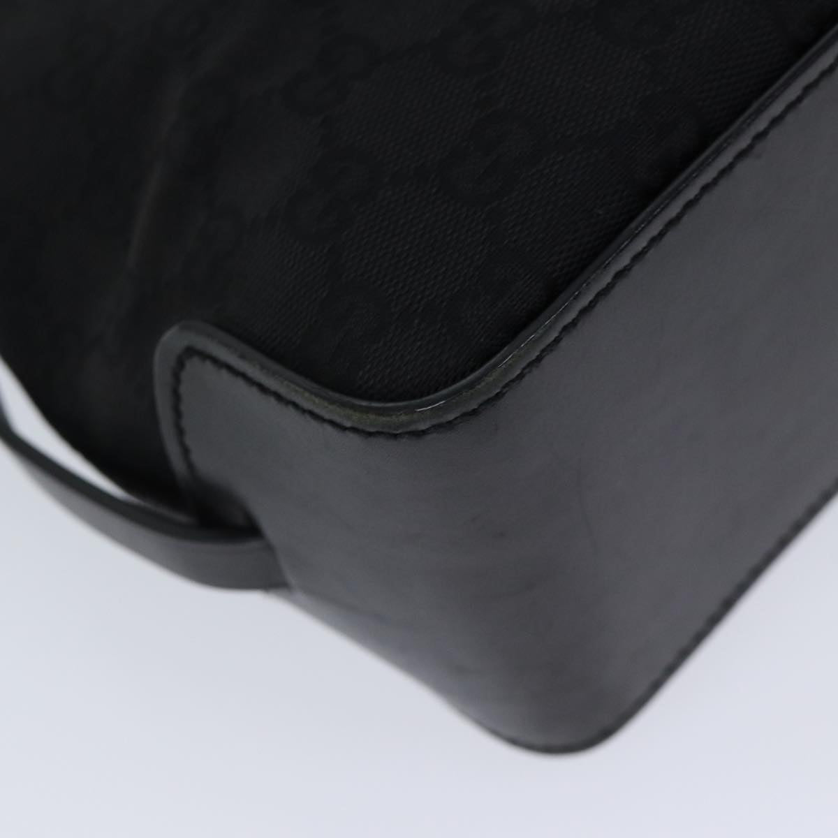 GUCCI GG Canvas Hand Bag Black 107757 71784