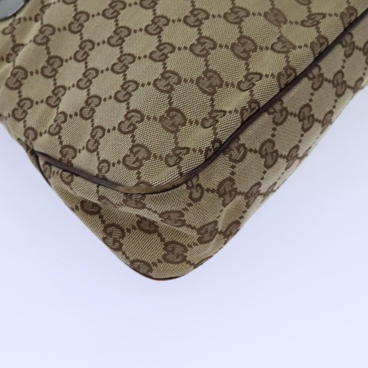 GUCCI GG Canvas Tote Bag Beige 121023 71785