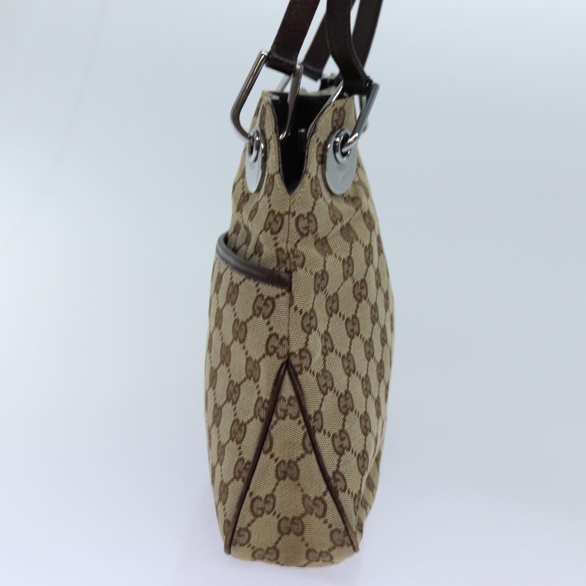 GUCCI GG Canvas Tote Bag Beige 121023 71785