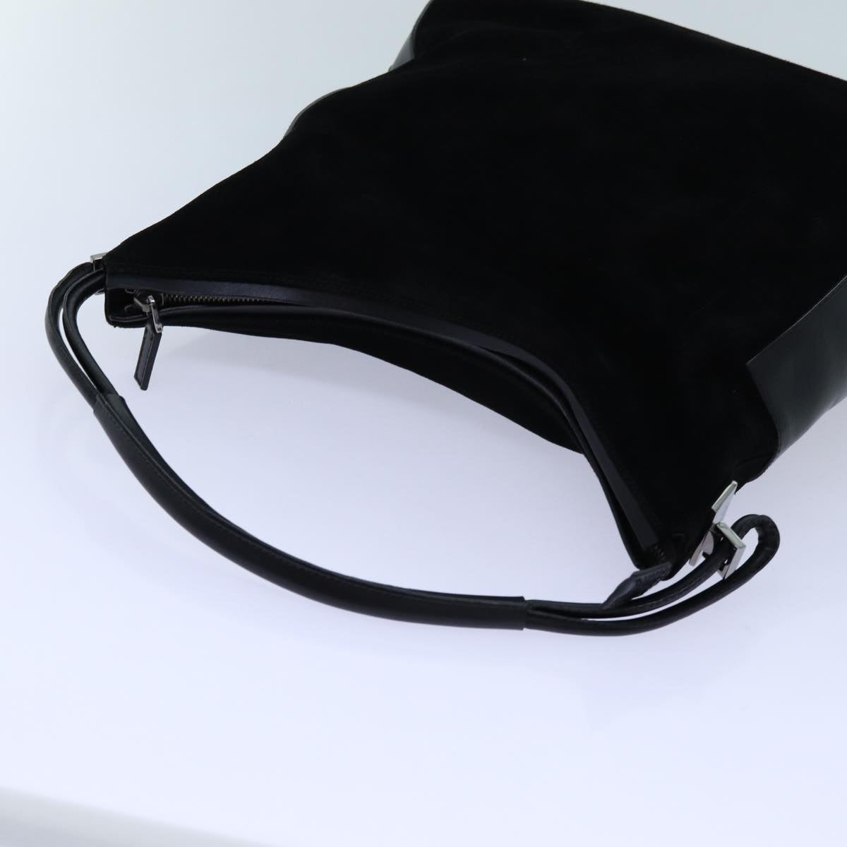 GUCCI Shoulder Bag Suede Black 001 3770 71787