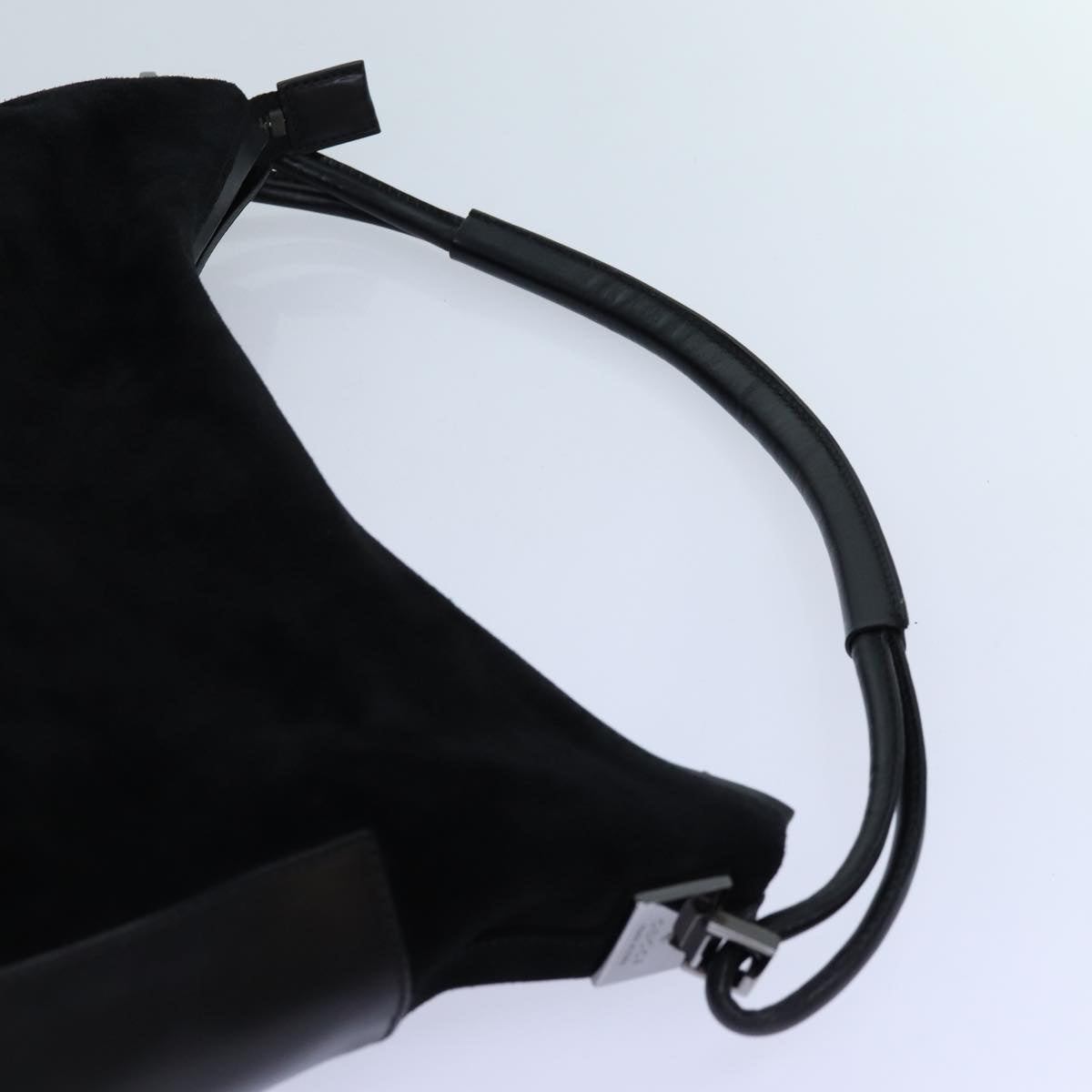 GUCCI Shoulder Bag Suede Black 001 3770 71787