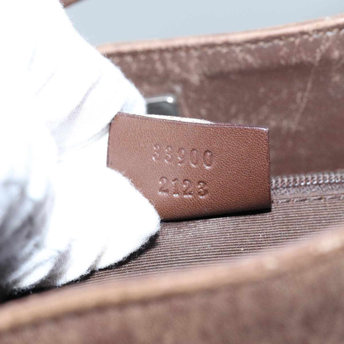 GUCCI GG Canvas Shoulder Bag Beige 33900 71788