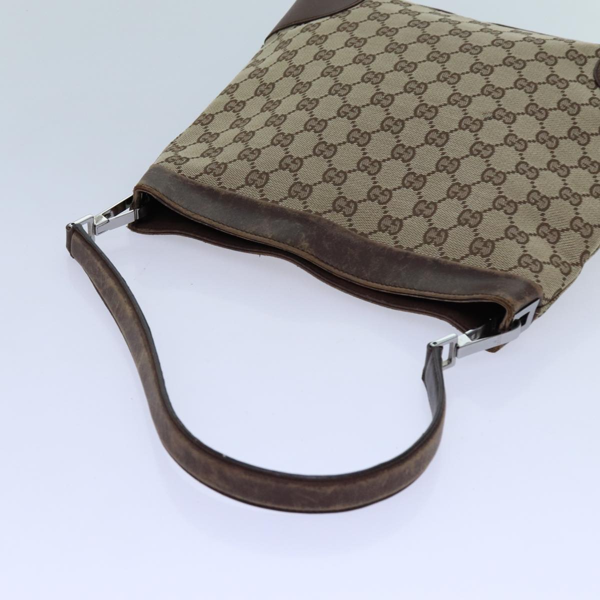 GUCCI GG Canvas Shoulder Bag Beige 33900 71788