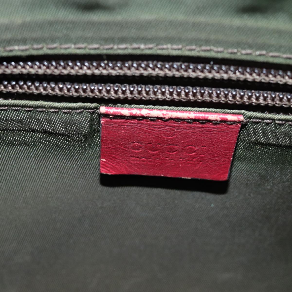 GUCCI GG Canvas Sherry Line Shoulder Bag Beige Red 145857 71790