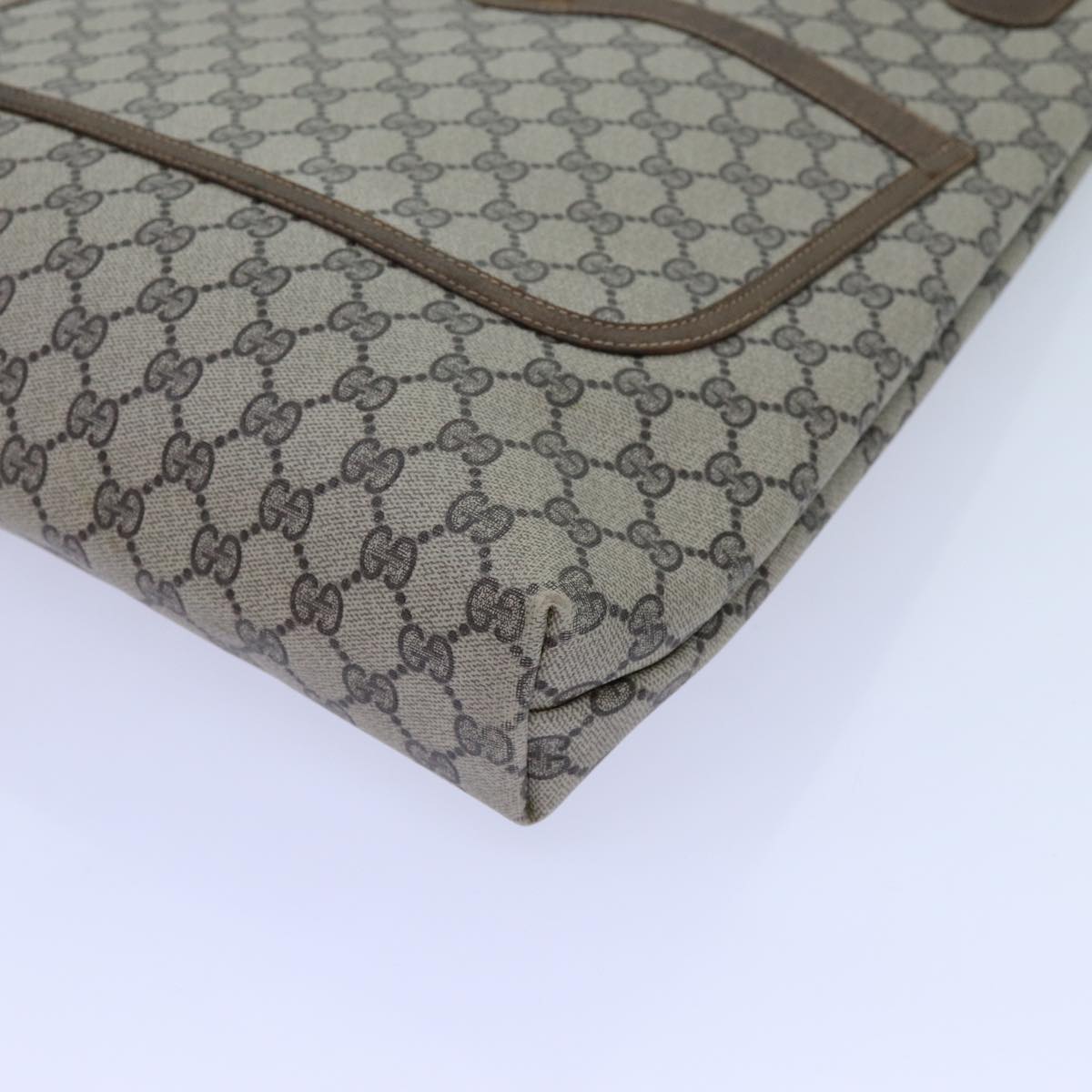 GUCCI GG Supreme Web Sherry Line Tote Bag PVC Beige Red Green 71791