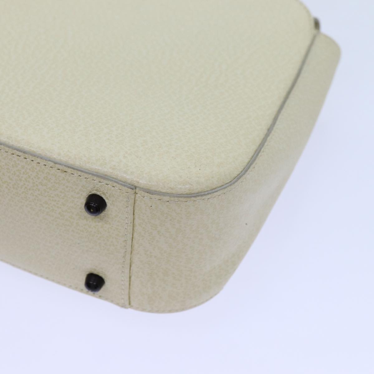 GUCCI Hand Bag Leather 2way Cream 71794
