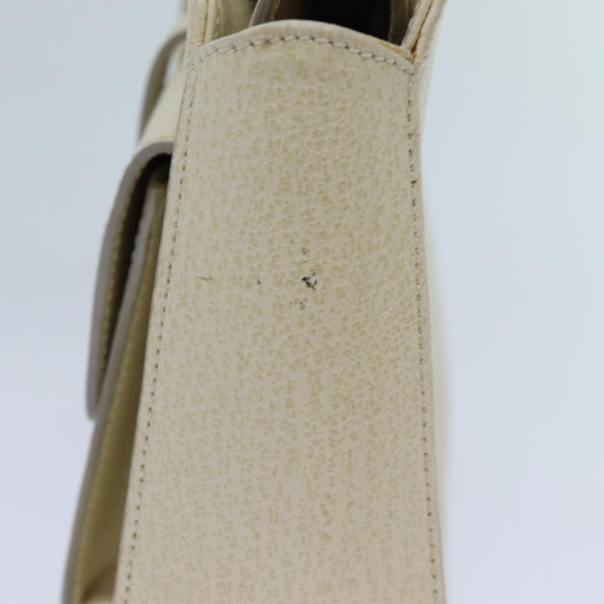 GUCCI Hand Bag Leather 2way Cream 71794