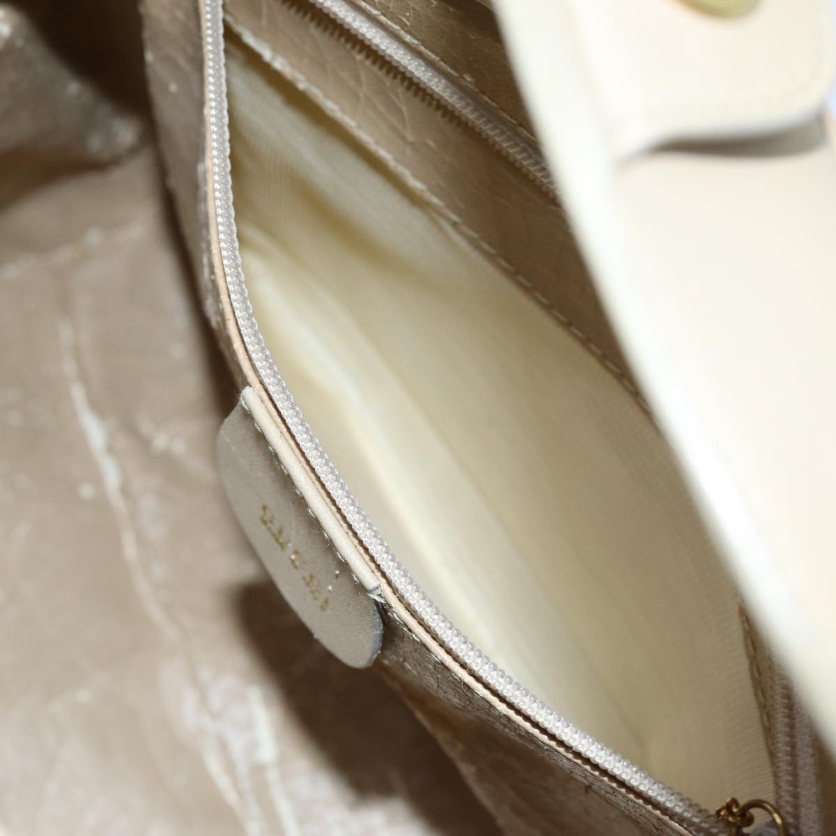 GUCCI Bamboo Hand Bag Leather 2way Beige 000 1364 0316 71795