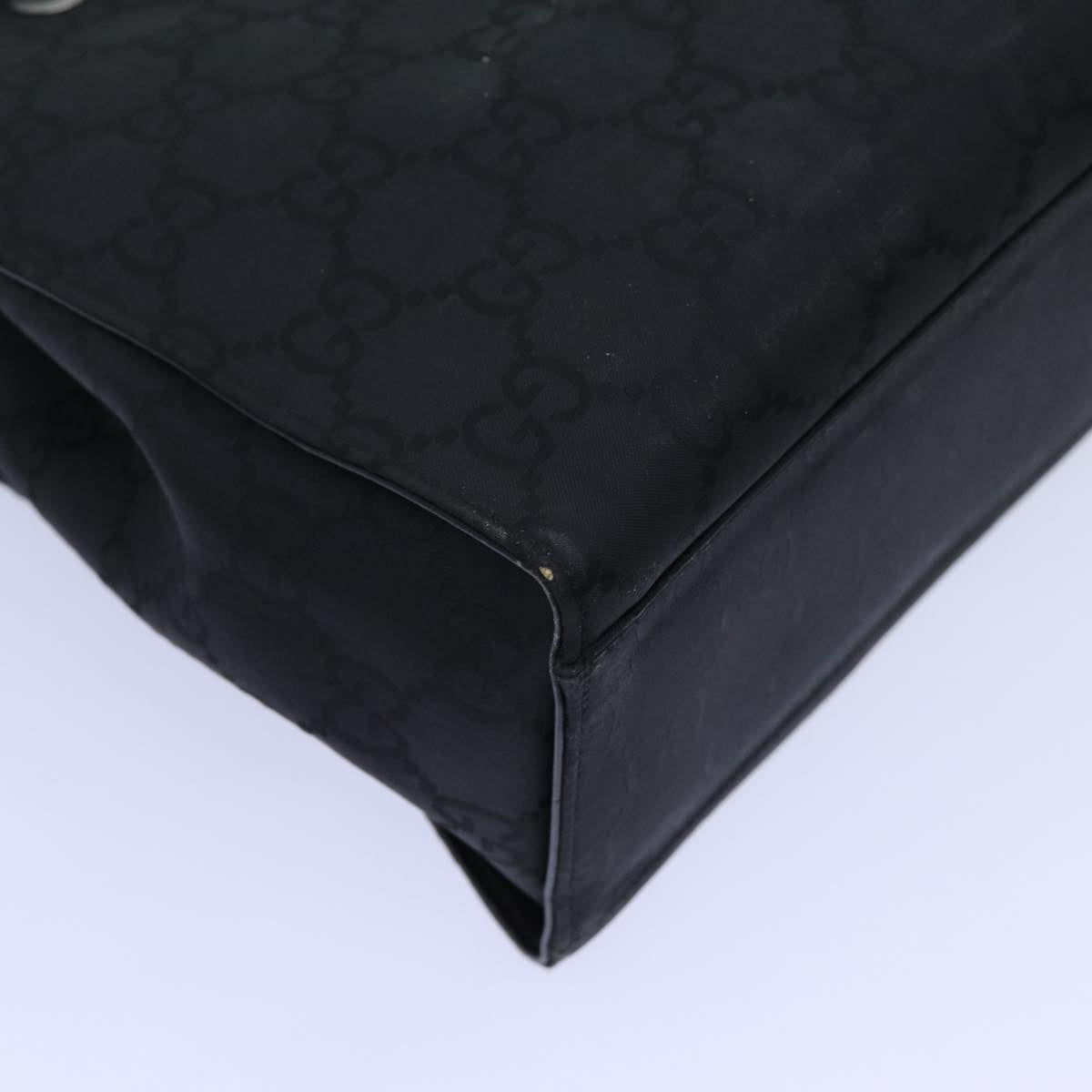 GUCCI Bamboo GG Canvas Hand Bag Nylon 2way Black 002 1016 71796