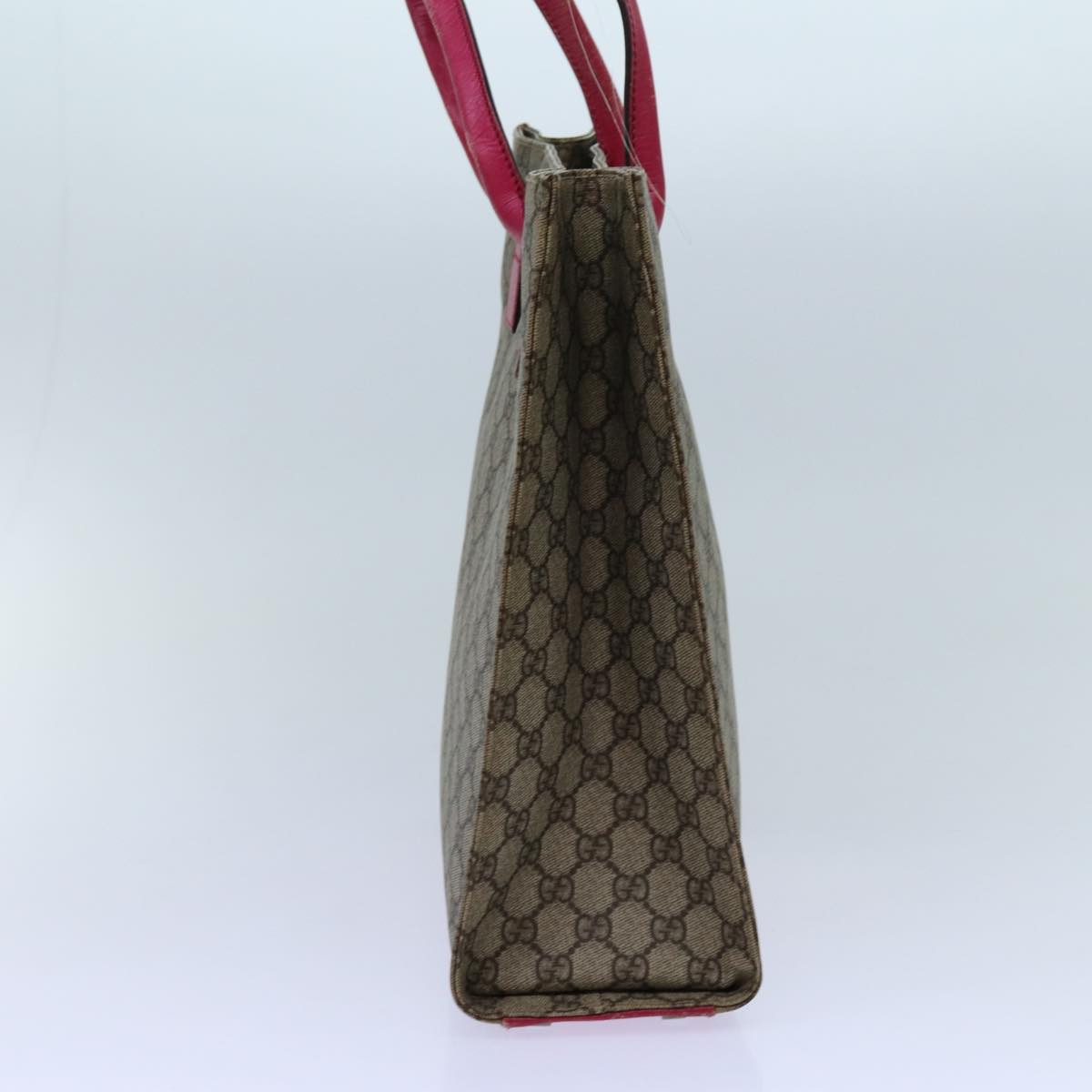GUCCI GG Supreme Hand Bag PVC Beige 91249 71798