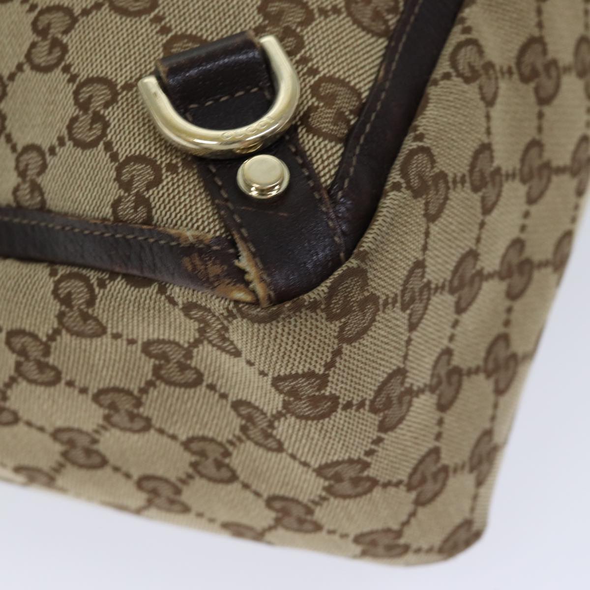 GUCCI GG Canvas Tote Bag Beige 141472 71800