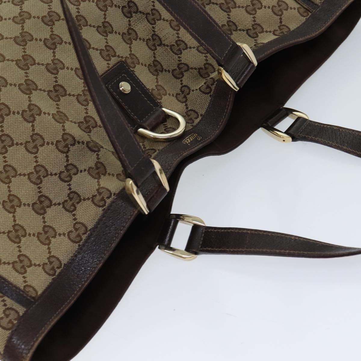 GUCCI GG Canvas Tote Bag Beige 141472 71800