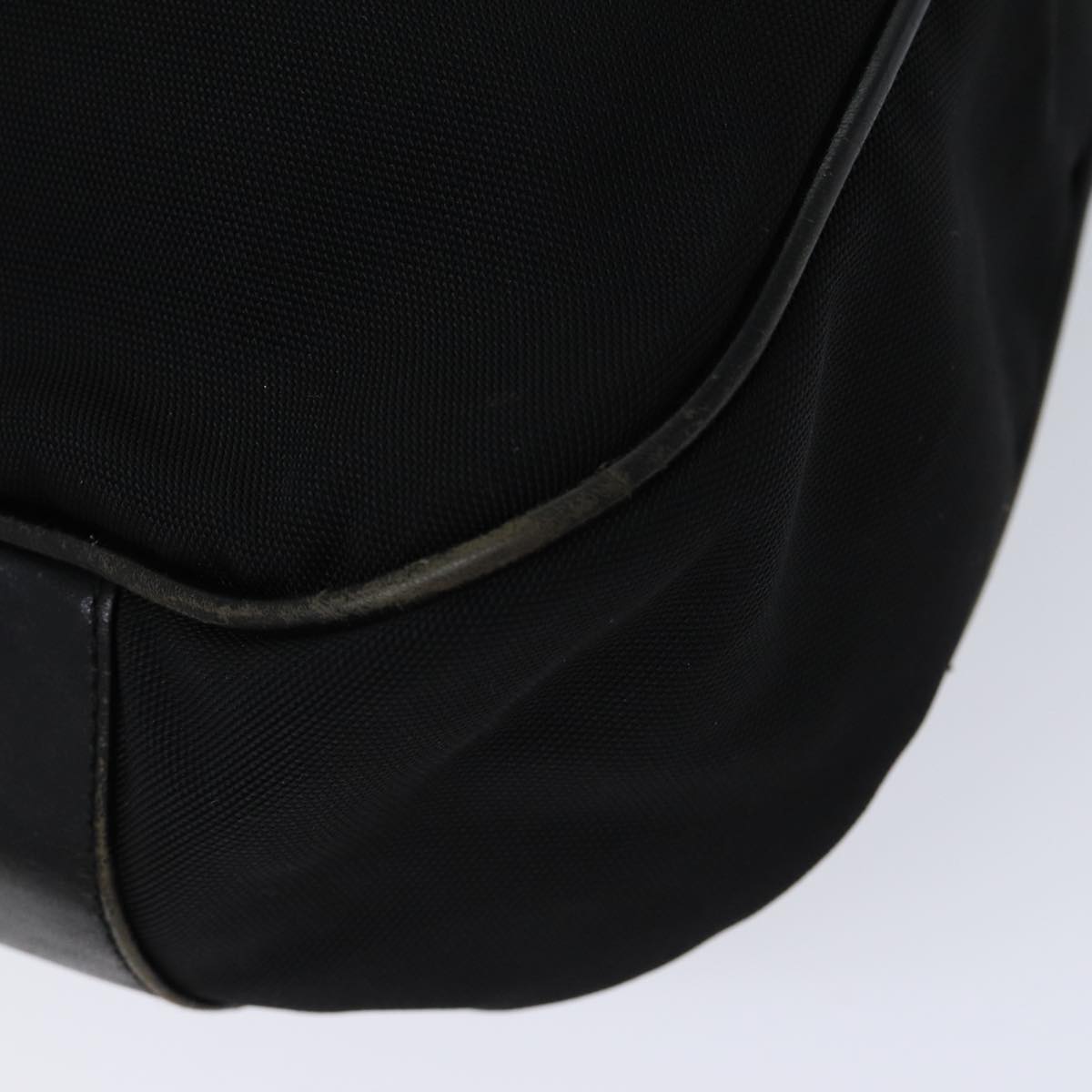 GUCCI Bamboo Hand Bag Nylon 2way Black 001 1577 71804