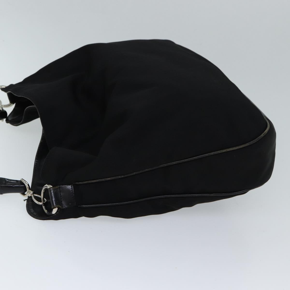 GUCCI Bamboo Hand Bag Nylon 2way Black 001 1577 71804