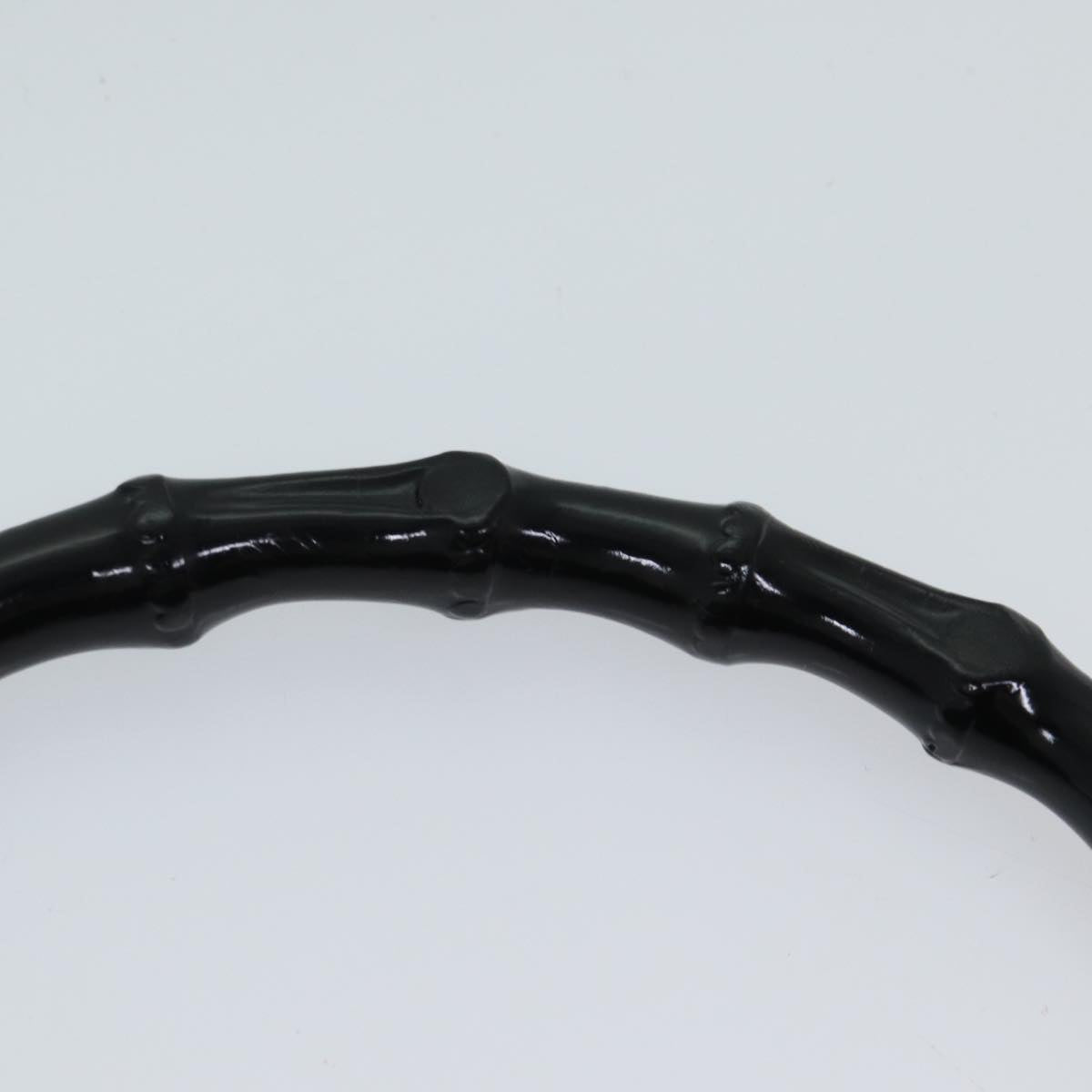 GUCCI Bamboo Hand Bag Nylon 2way Black 001 1577 71804