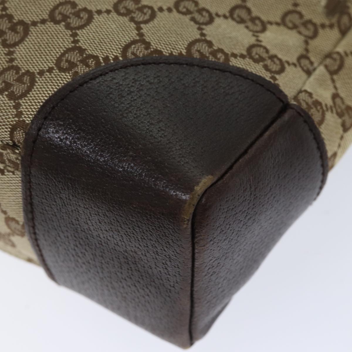 GUCCI GG Canvas Shoulder Bag Beige 114273 71808