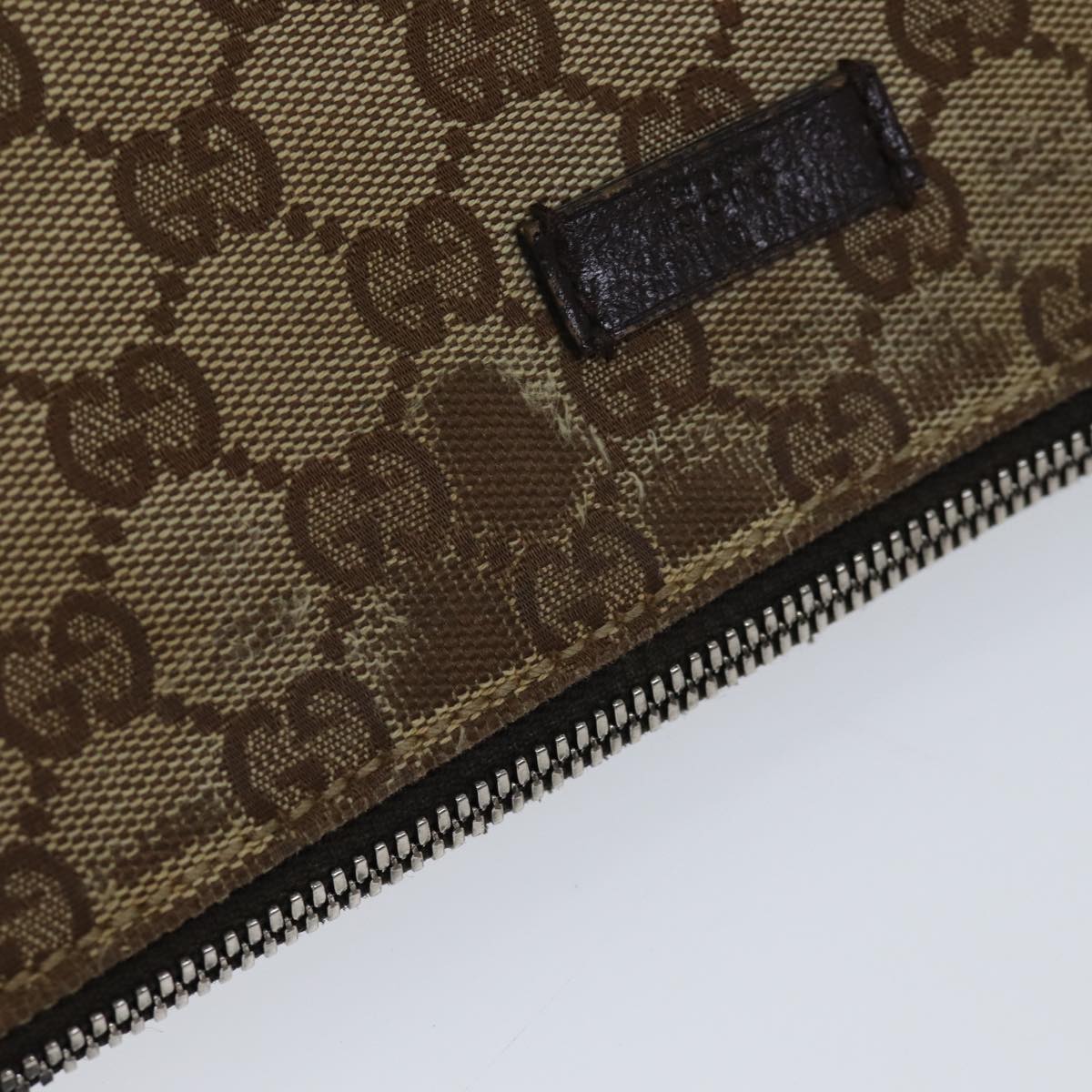 GUCCI GG Canvas Shoulder Bag Beige 114273 71808