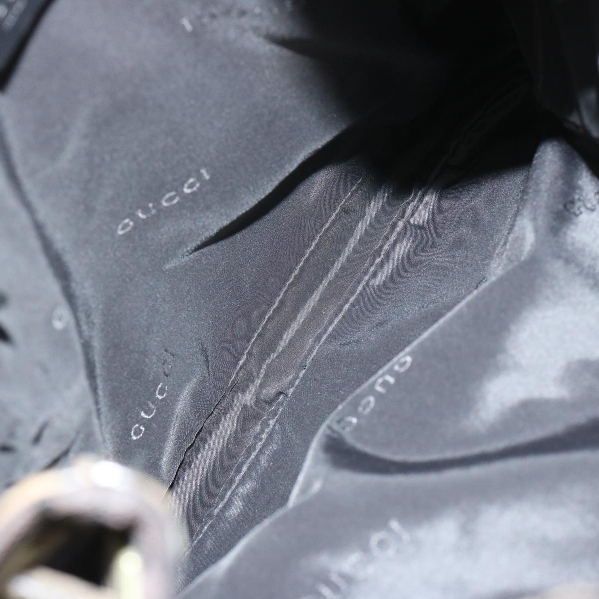 GUCCI GG Canvas Shoulder Bag Black 001 3812 71811
