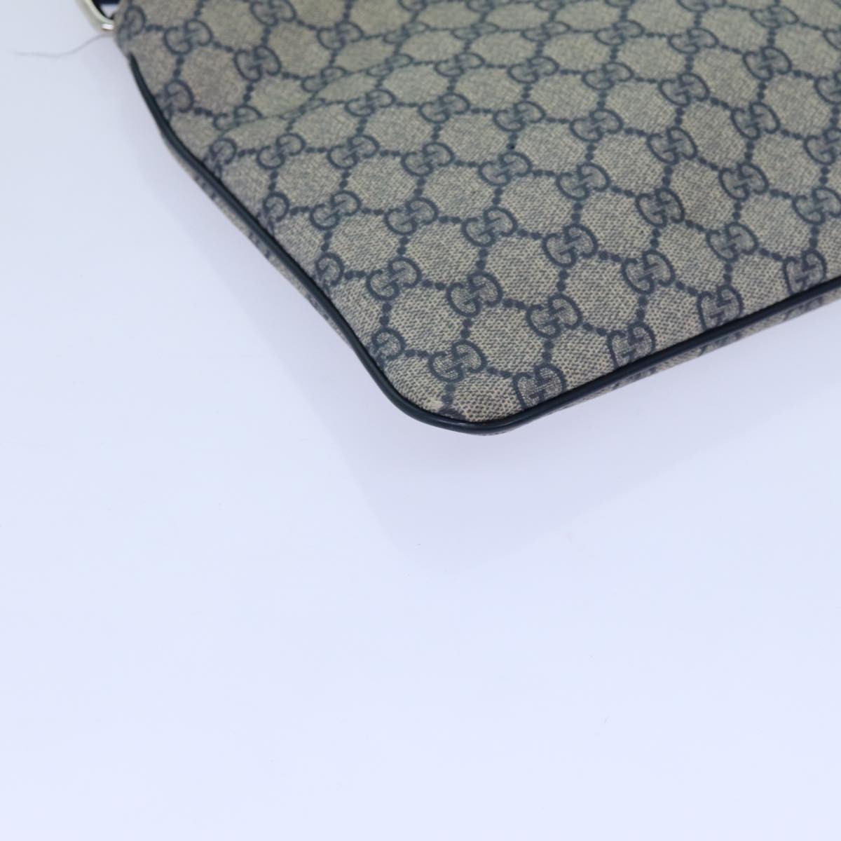 GUCCI GG Supreme Shoulder Bag PVC Navy 201538 71815