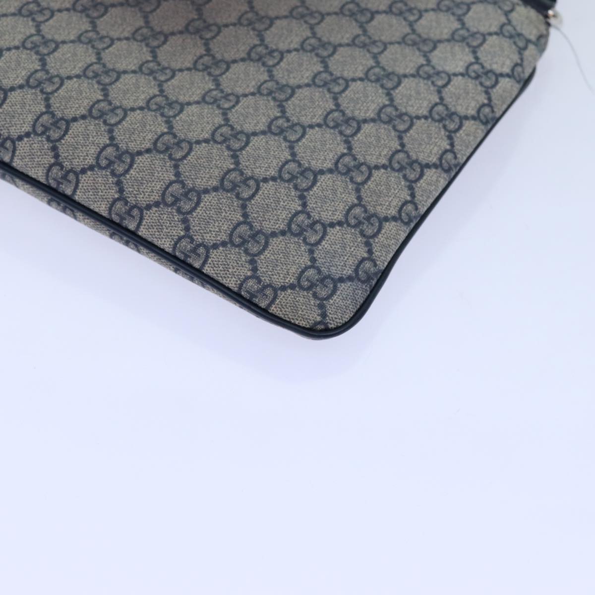 GUCCI GG Supreme Shoulder Bag PVC Navy 201538 71815