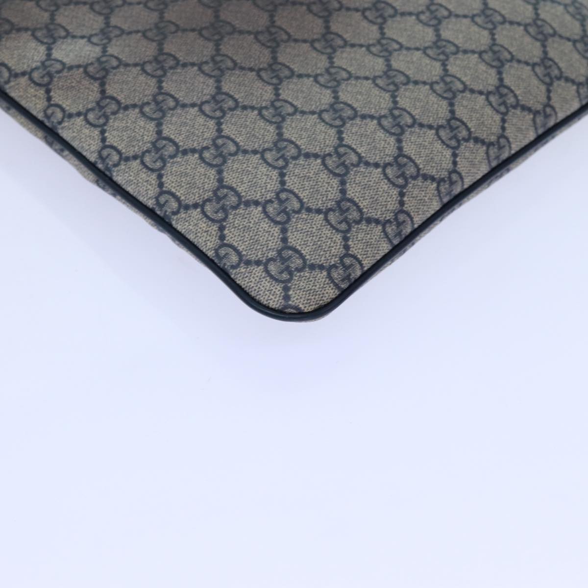 GUCCI GG Supreme Shoulder Bag PVC Navy 201538 71815
