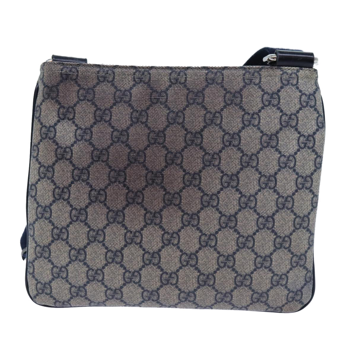 GUCCI GG Supreme Shoulder Bag PVC Navy 201538 71815