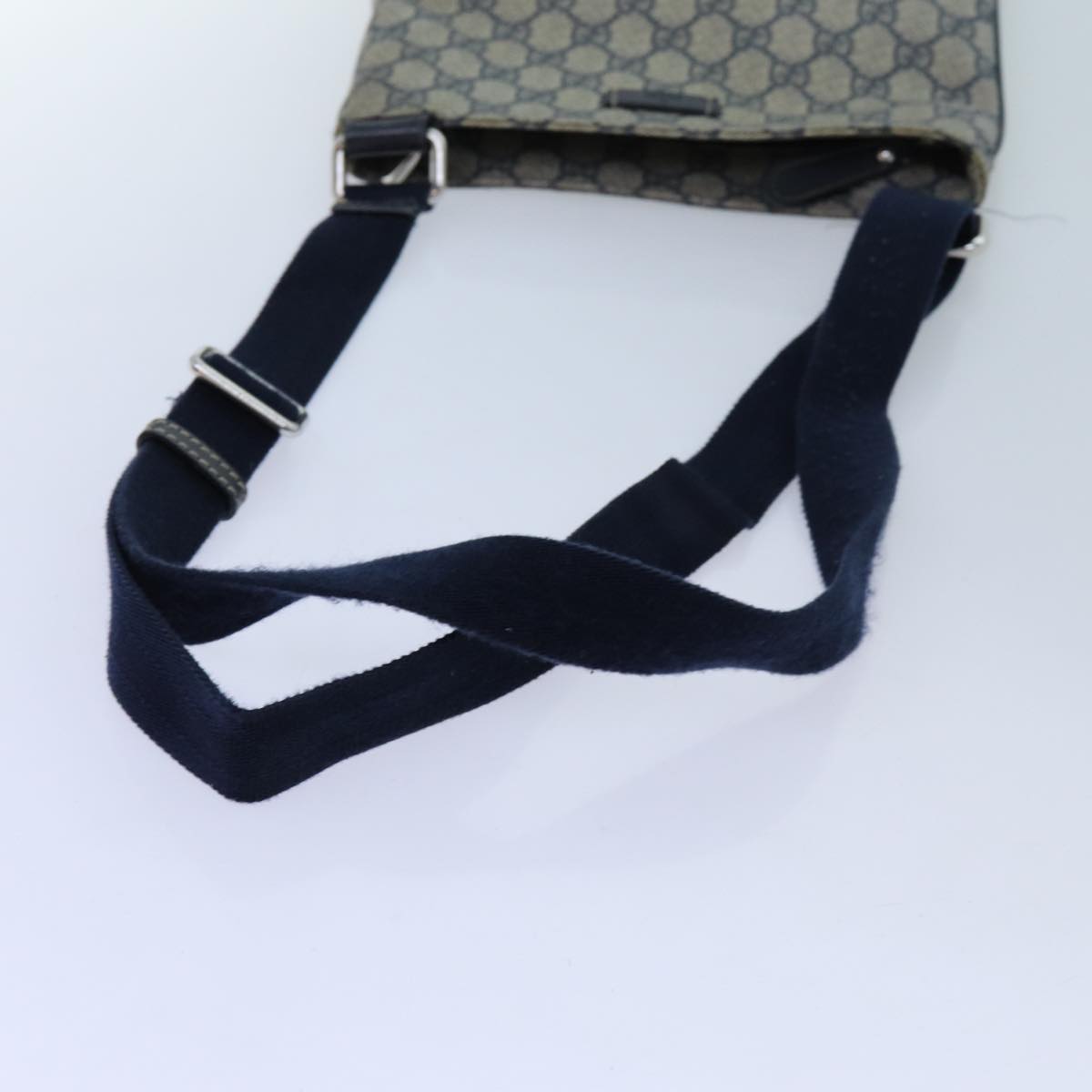 GUCCI GG Supreme Shoulder Bag PVC Navy 201538 71815