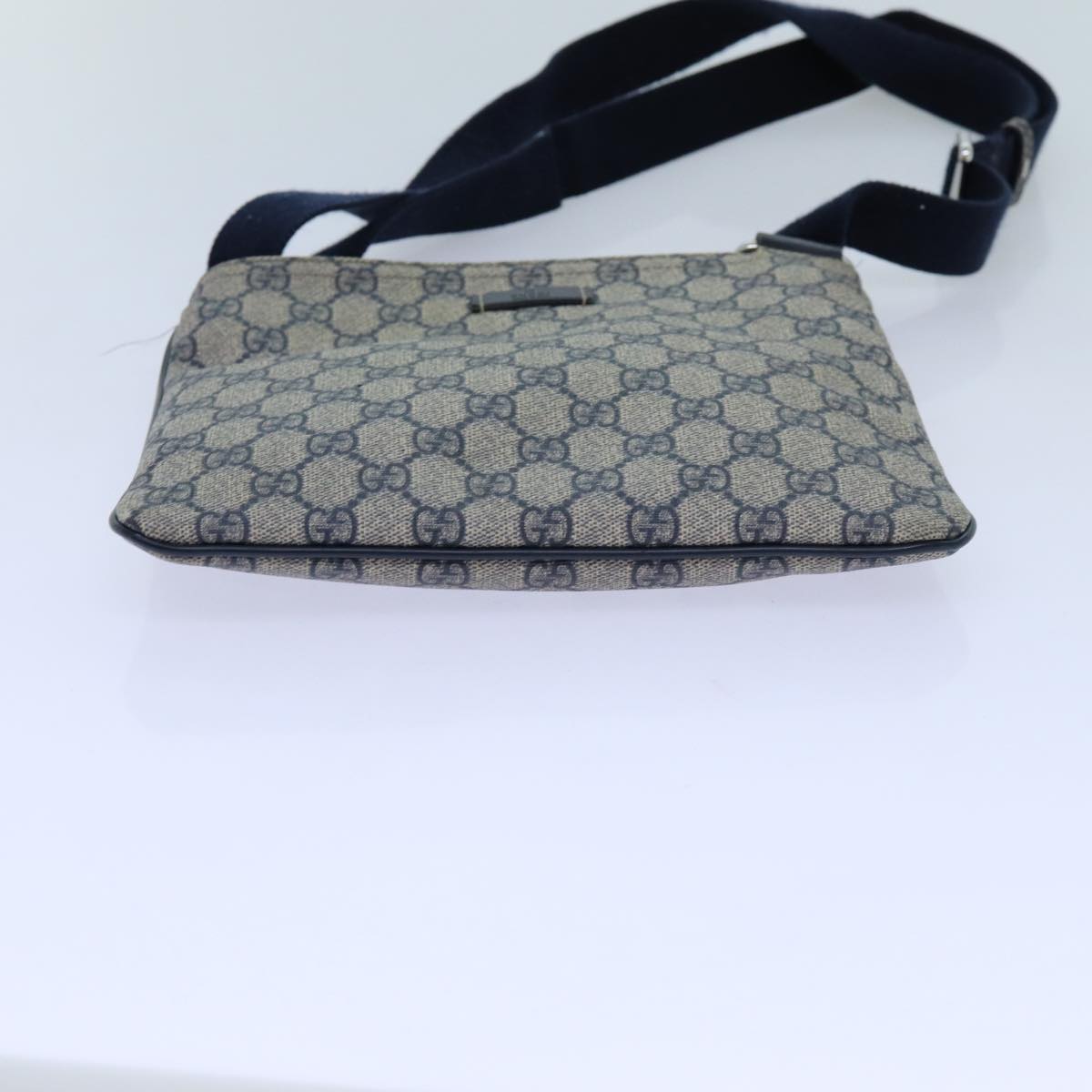 GUCCI GG Supreme Shoulder Bag PVC Navy 201538 71815