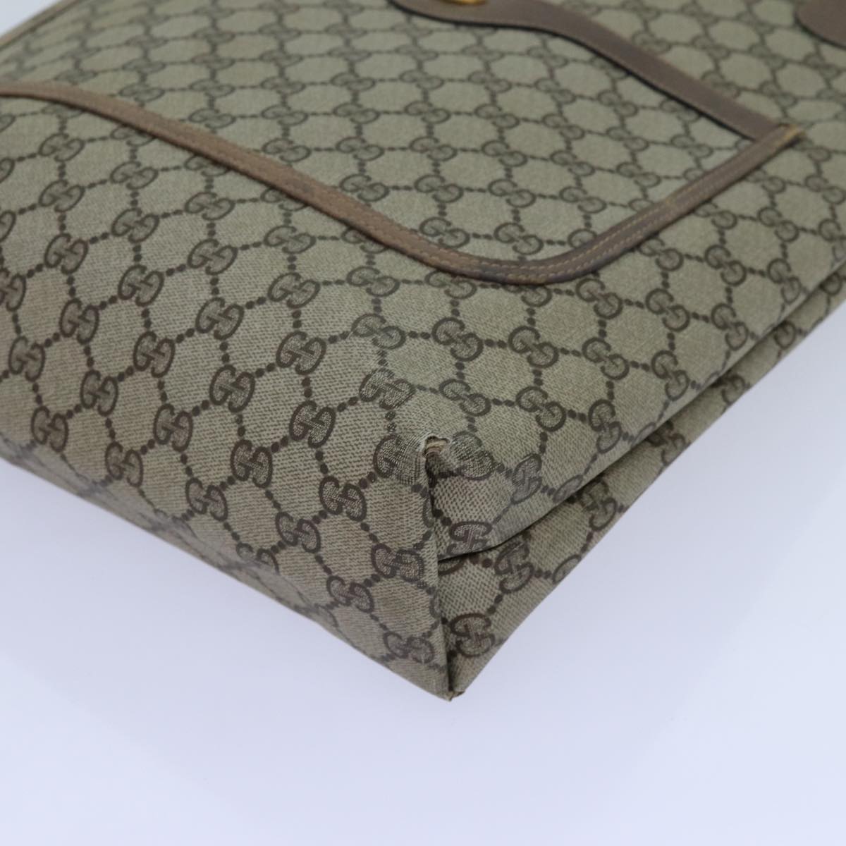 GUCCI GG Supreme Web Sherry Line Tote Bag Beige Red Green 39 02 003 71818