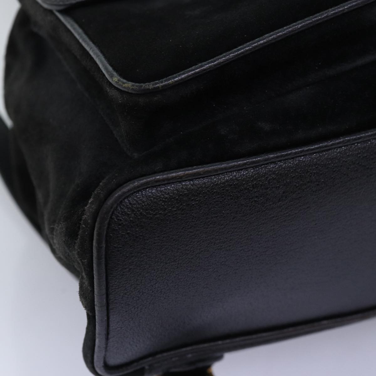 GUCCI Bamboo Backpack Suede Black 71825
