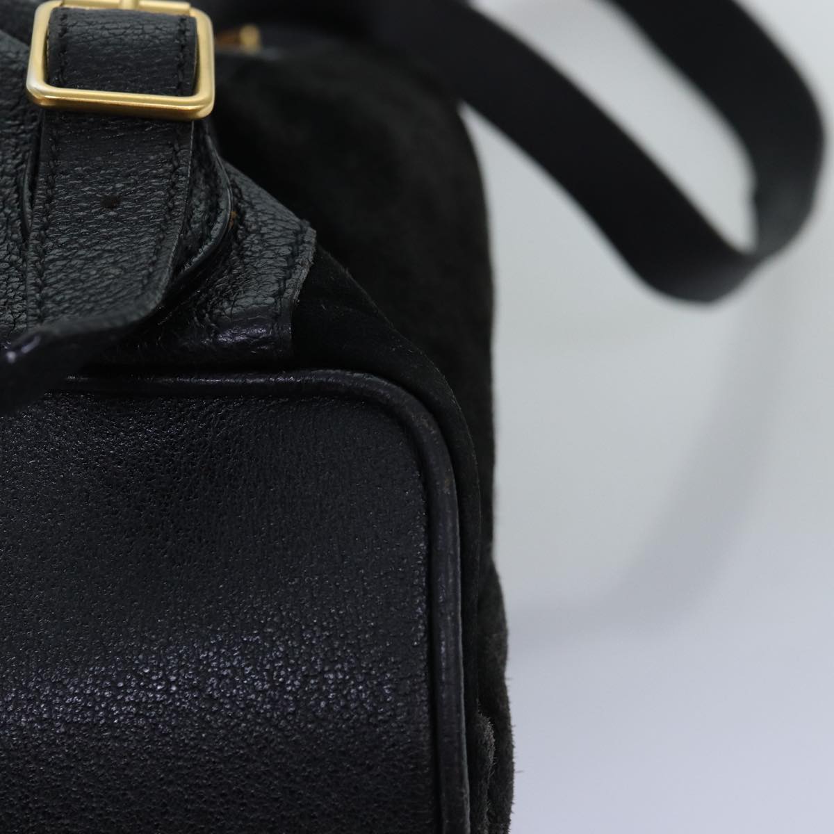 GUCCI Bamboo Backpack Suede Black 71825