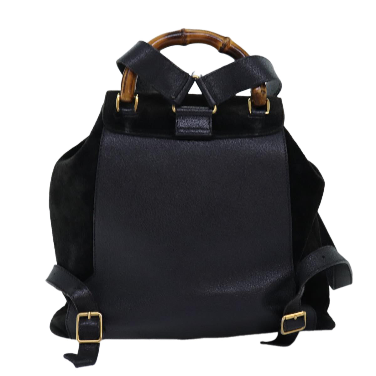GUCCI Bamboo Backpack Suede Black 71825