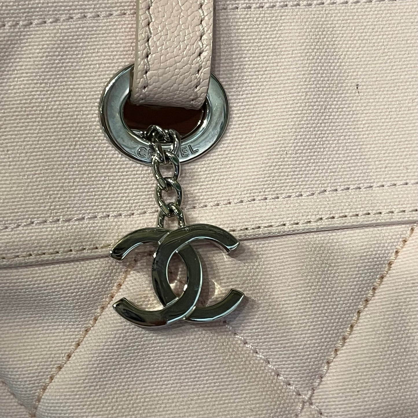 CHANEL Paris-Biarritz Petite Canvas Shopping Tote Bag