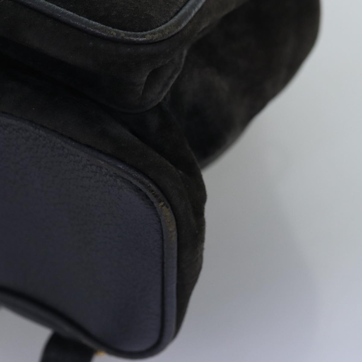 GUCCI Bamboo Backpack Suede Black 71916