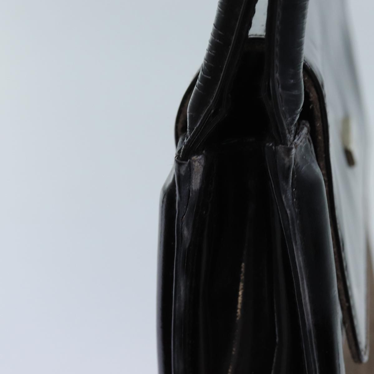 GUCCI Shoulder Bag Patent leather Brown 71917