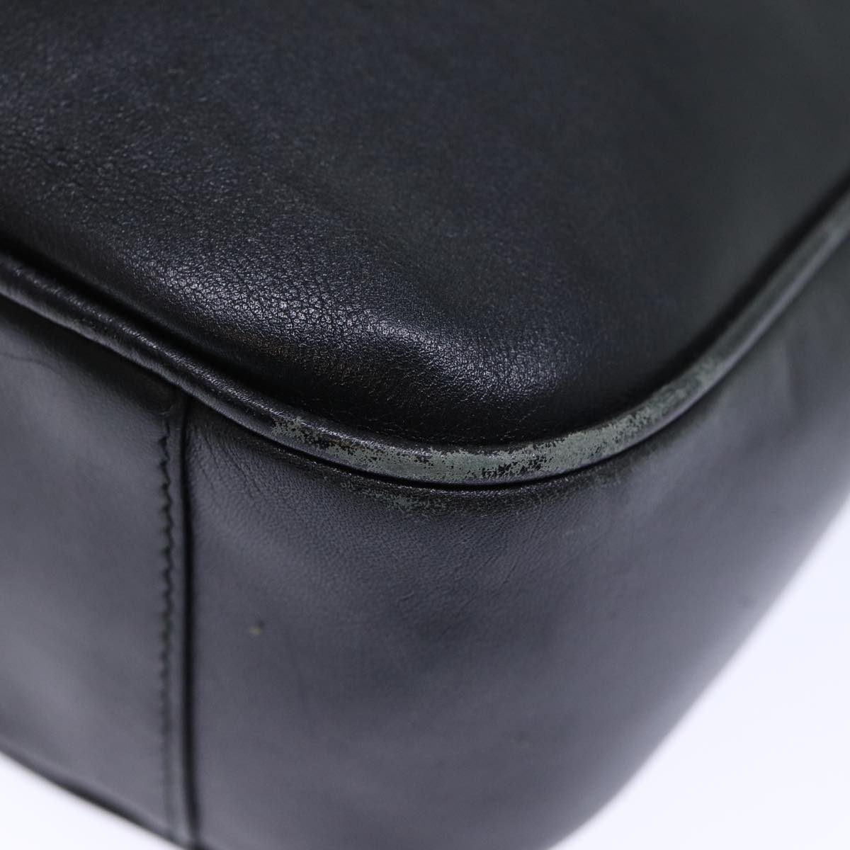 GUCCI Bamboo Shoulder Bag Leather 2way Black 001 1705 1638 71919