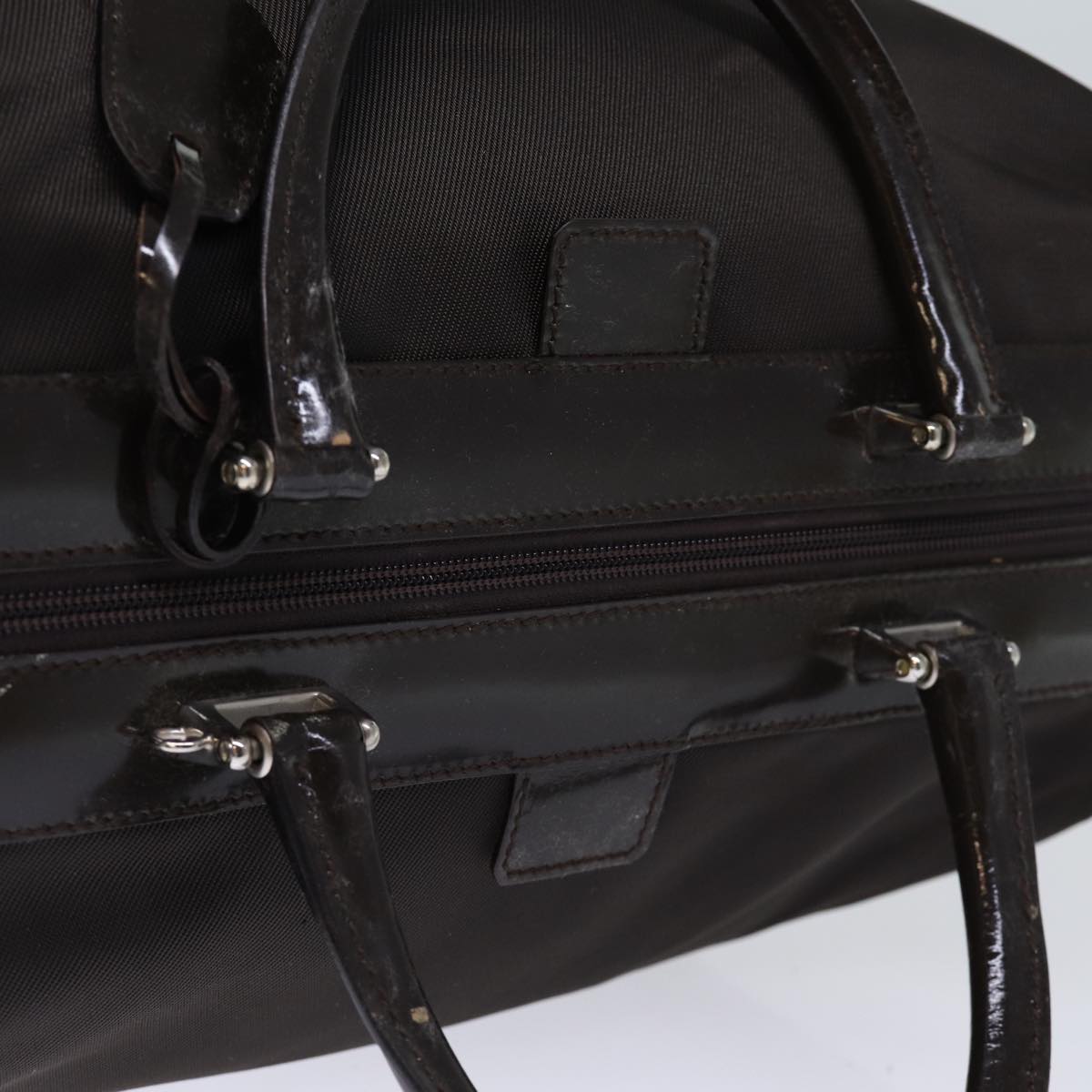 GUCCI Hand Bag Patent Nylon Brown 013 2122 2298 71922