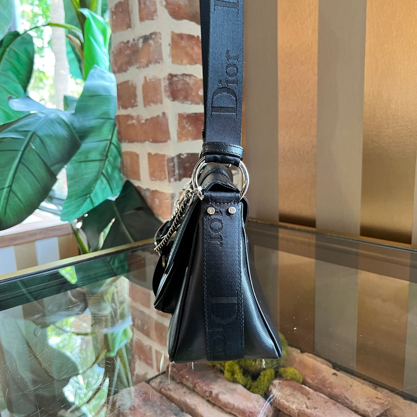 CHSITIAN DIOR Hardcore Coated Canvas Shoulder Bag