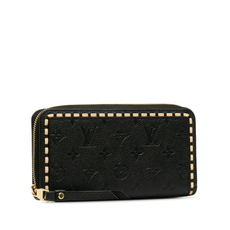 LOUIS VUITTON Louis Vuitton Monogram Amplant M64805 Long Wallet Carf/Laser Noir Black [Middle] Ladies