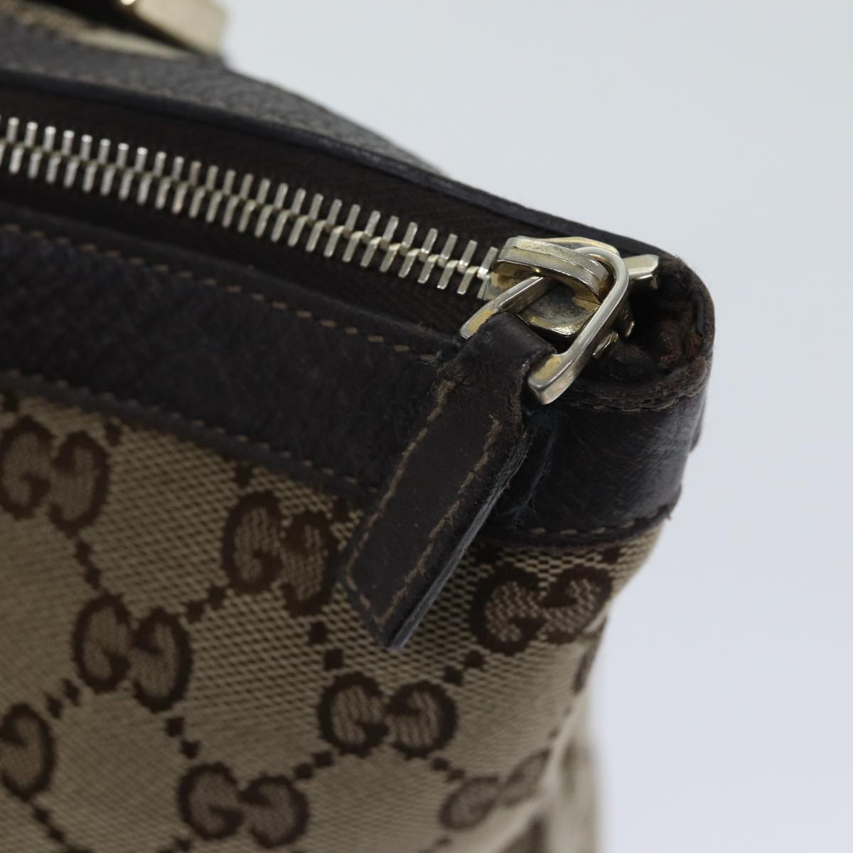 GUCCI GG Canvas Shoulder Bag Beige 141470 72027
