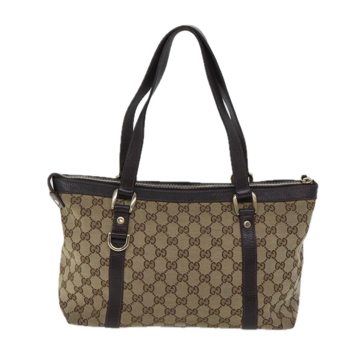 GUCCI GG Canvas Shoulder Bag Beige 141470 72027