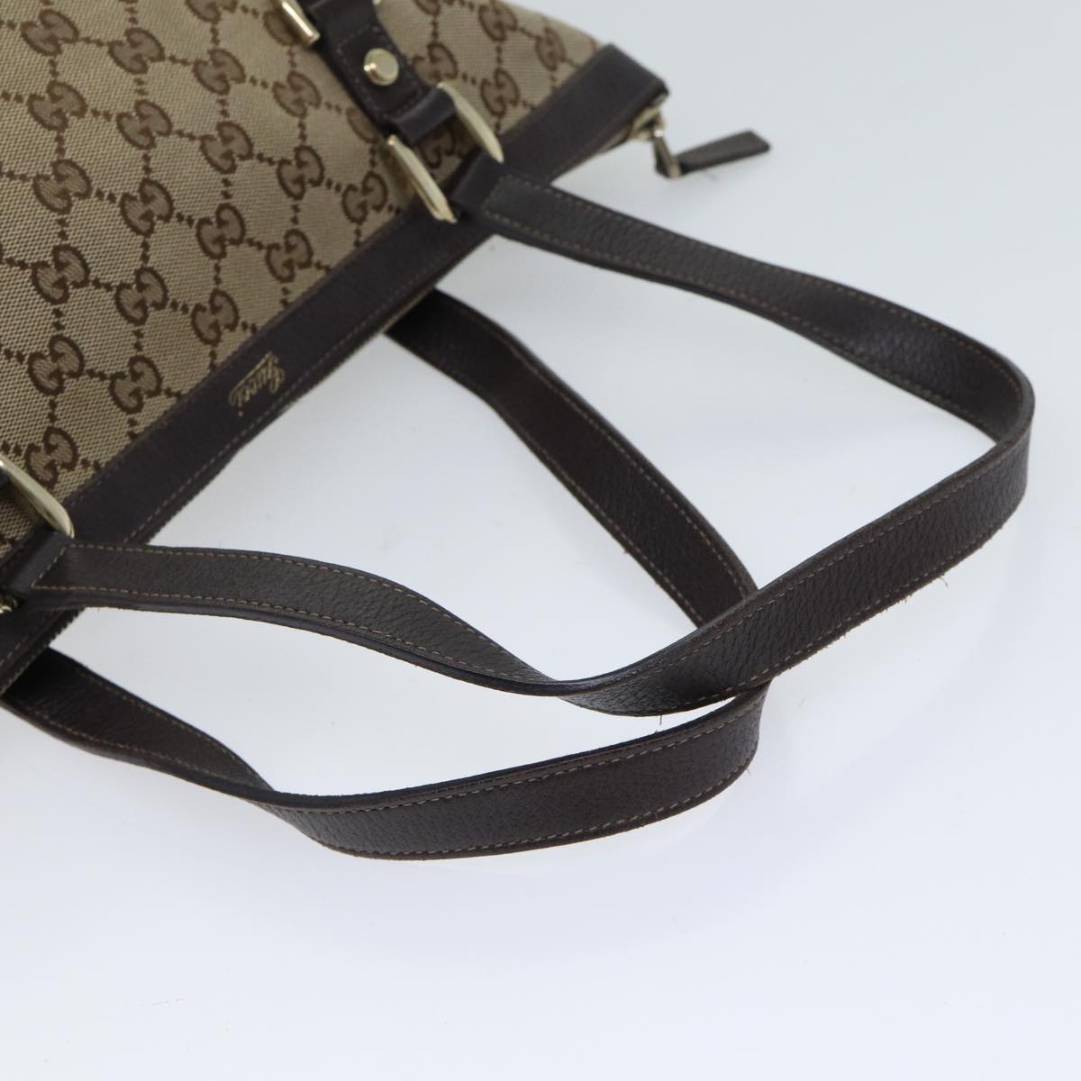 GUCCI GG Canvas Shoulder Bag Beige 141470 72027