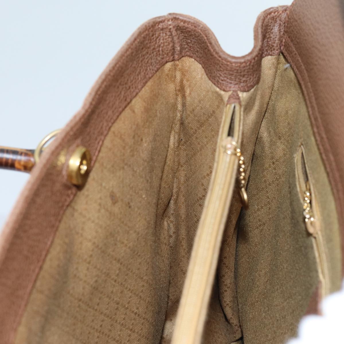 GUCCI Bamboo Hand Bag Suede 2way Brown 002 123 0322 72032